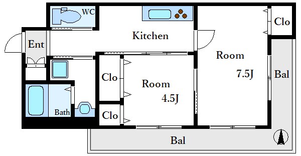 Ｋ．グランツ 間取り図