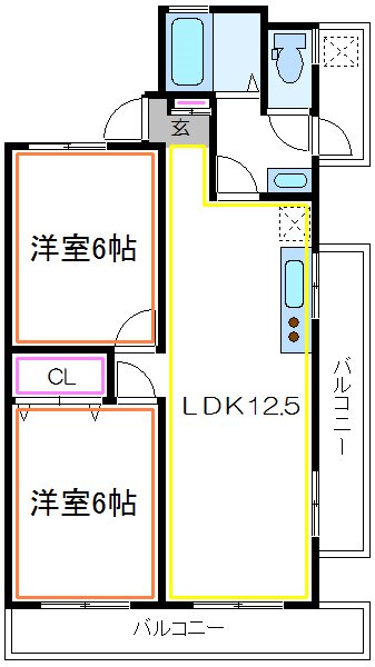 コーポコバヤシ  間取り