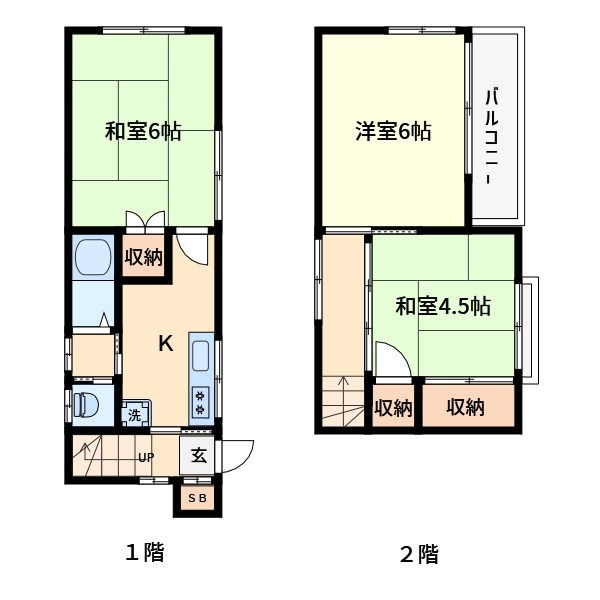保木間５丁目貸家 間取り