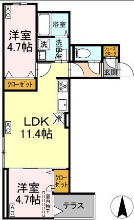 グラナーデ東尾久Ⅱ  間取り