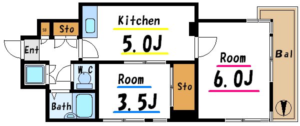 パラシオ中村 間取り図