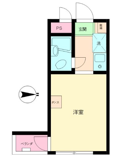 フラットミワ   間取り