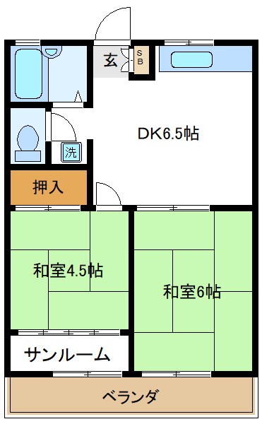 ハイツ佐治 間取り図