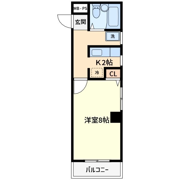 テラス137 408号室 間取り