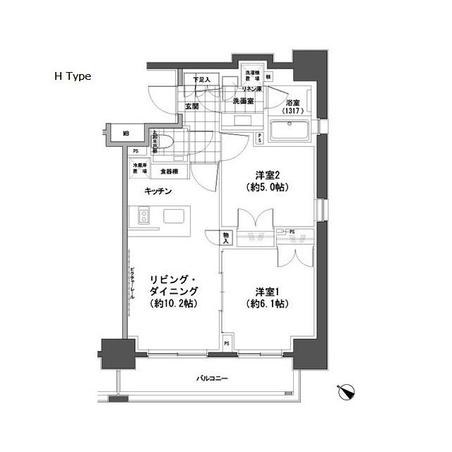 パークハビオ人形町 間取り