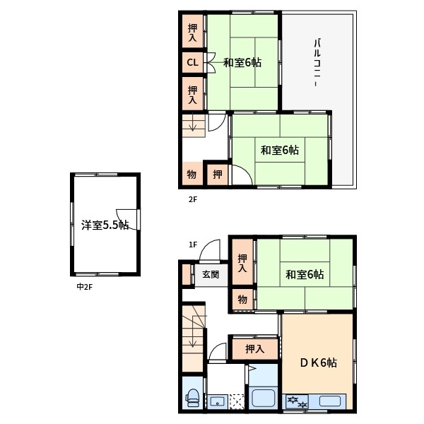 上篠崎2丁目戸建 間取り図