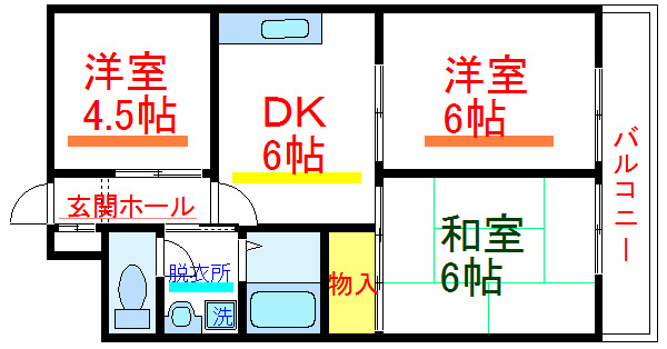 リトルパインプラザ   502号室 間取り