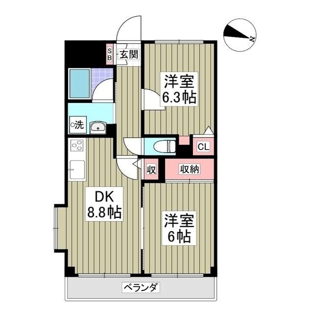 ドミールコンフォール親水公園 間取り図