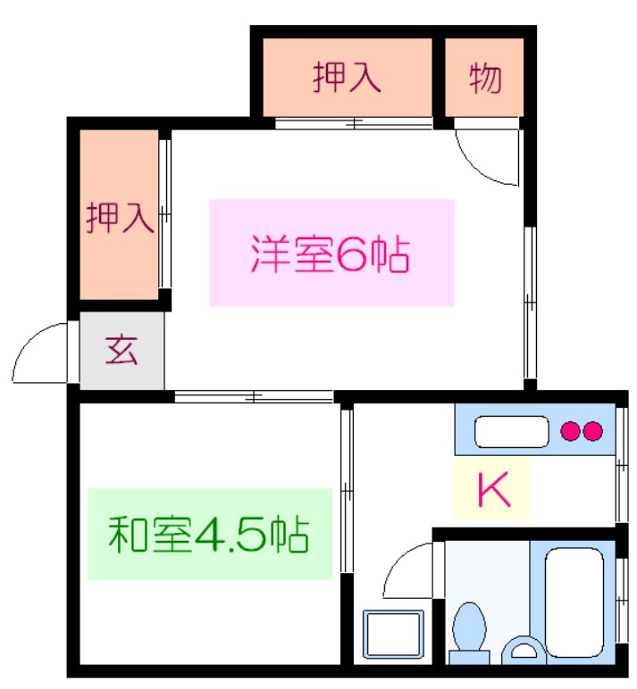 コーポフジムラⅡ 間取り
