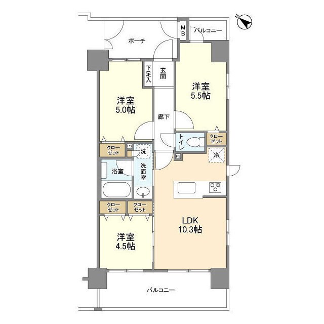 ジニア浅草 間取り図