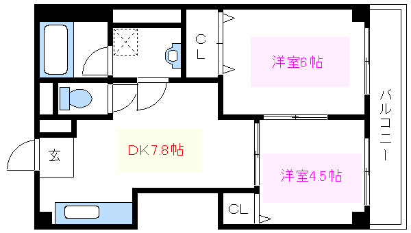 タウンハイツ亀有２号棟 間取り図