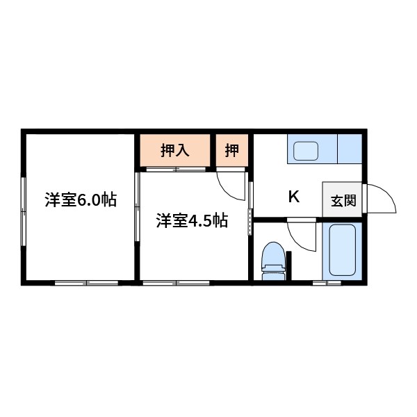 新井マンション 201号室 間取り