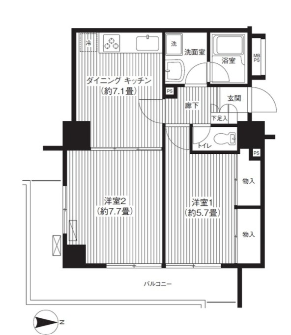 コスモリード西日暮里 902号室 間取り