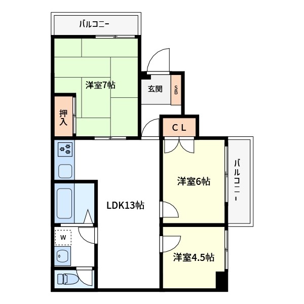 TKパークサイド白山 間取り図