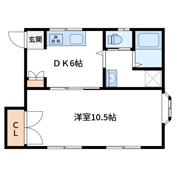 メゾンドソレイユⅡ 201号室 間取り