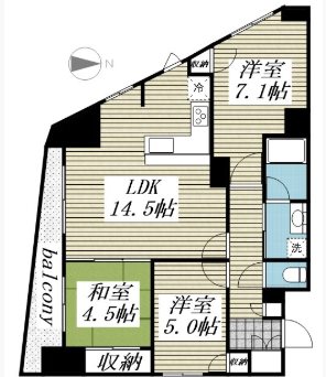 西新井アークタワー  402号室 間取り