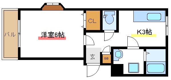 レーゲンボーゲン 101号室 間取り
