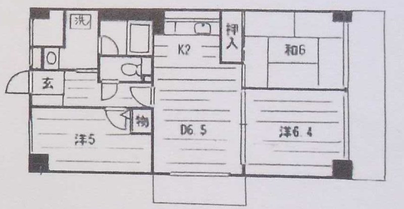 東陽町ガーデニアD棟 間取り図