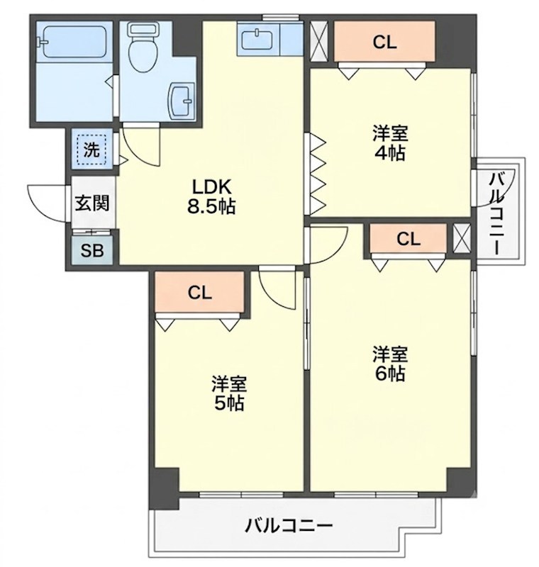 アジュール南大塚 間取り図