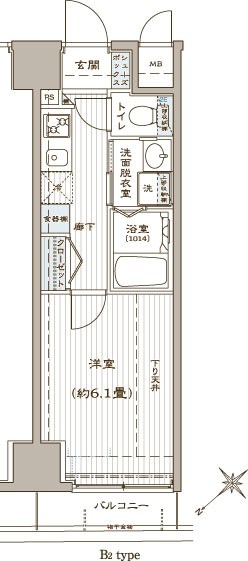 ZOOM銀座2丁目Second 間取り