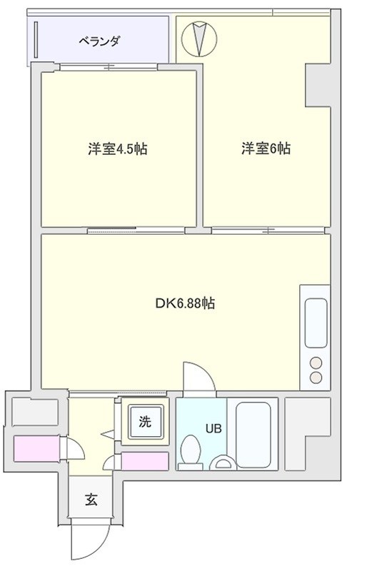 TCHビル 701号室 間取り