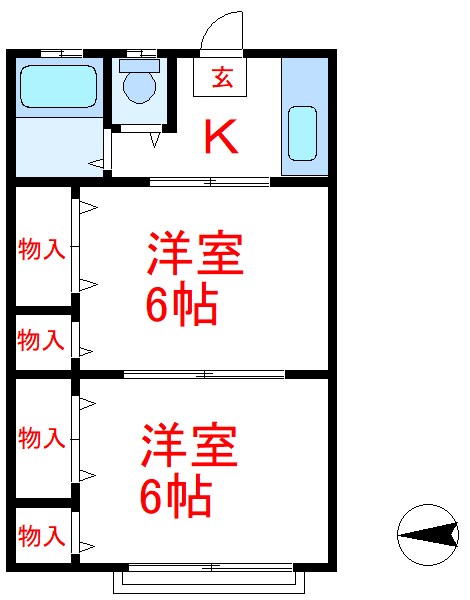 百和コーポ  間取り