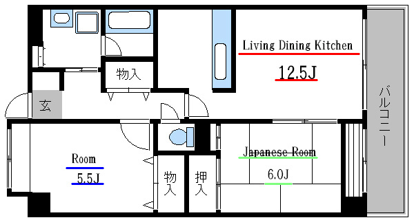 リバーサイド・ゼム 103号室 間取り