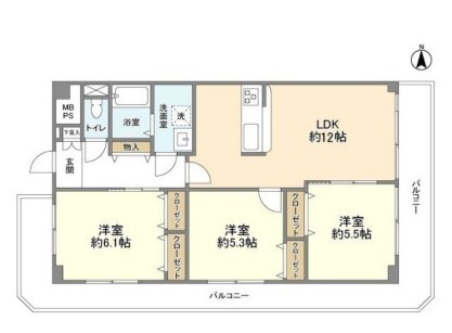 洋伸東大島マンション 間取り