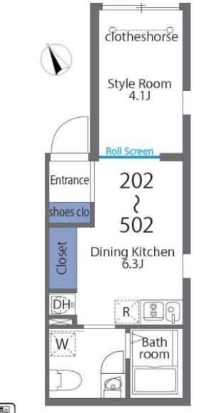SUERTE亀戸 202号室 間取り