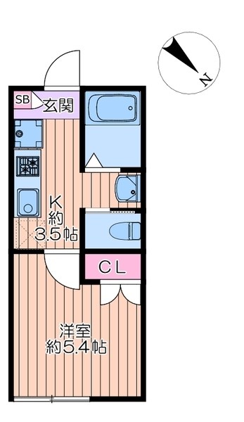 NAGA2 203号室 間取り
