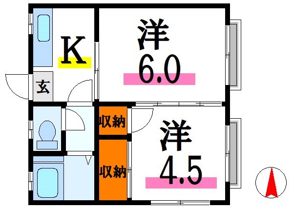 ハイツ桂 間取り