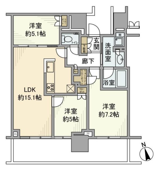 プラウドタワー小岩ファースト 間取り