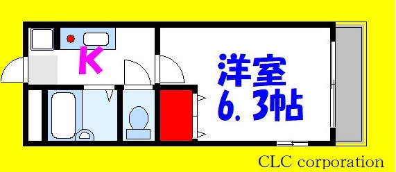 アルカサル堀江 405号室 間取り