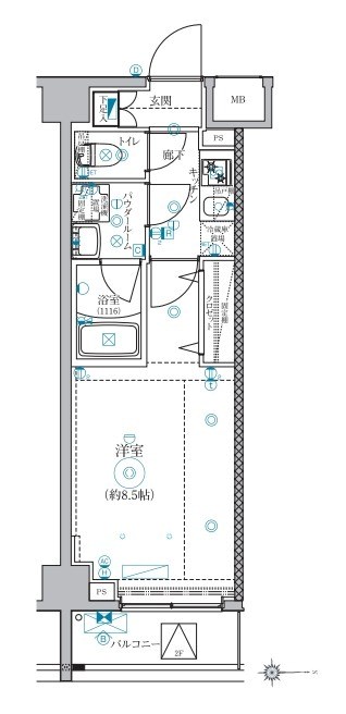 アレスグーテ北千住 間取り