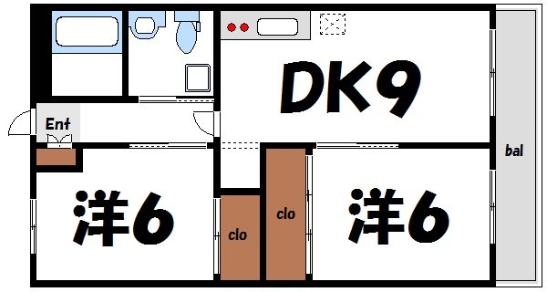 セントラルハイツいちのえ 間取り