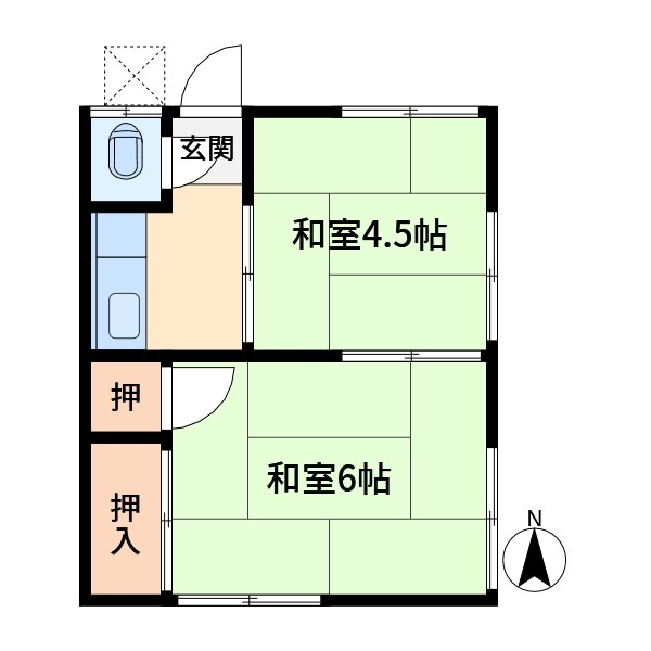田村ハイツ 205号室 間取り
