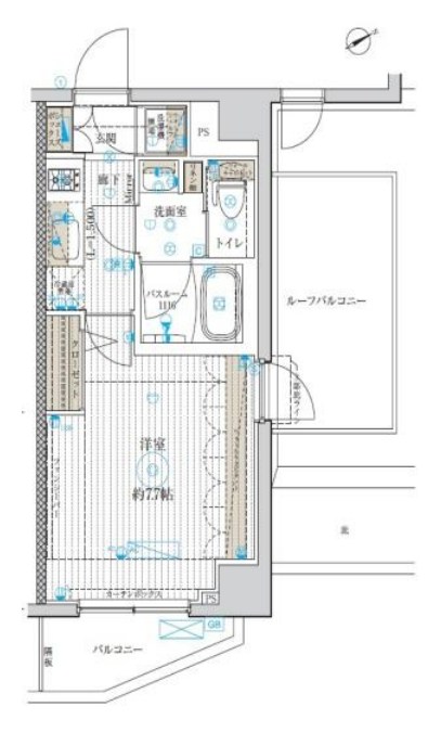 フュージョナル千住大橋 間取り図