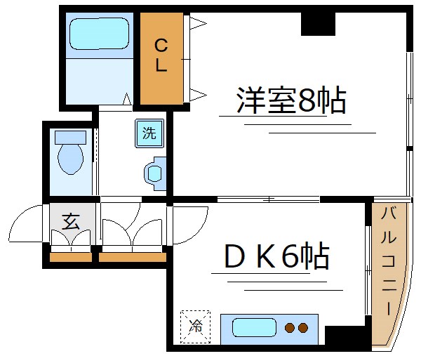 パークヒル綾瀬  403号室 間取り