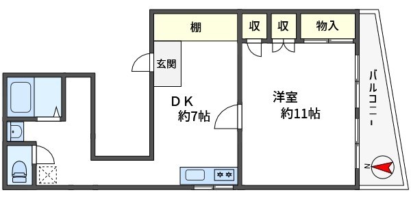 桜コーポ  間取り図