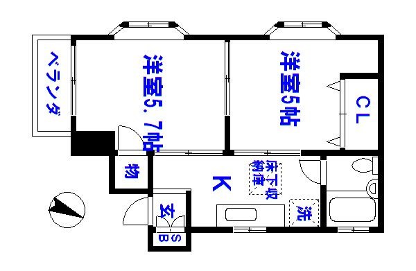 宮内サンハイツ西新井Ｉ棟 間取り図