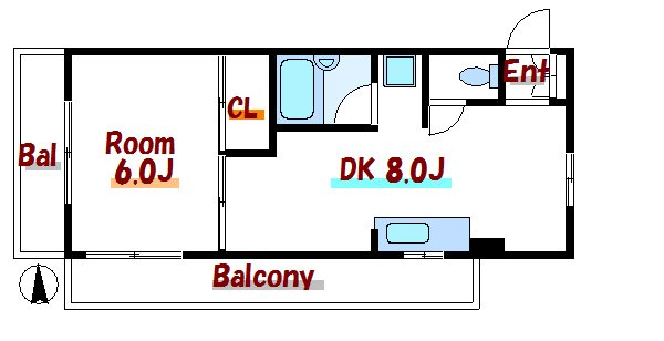 ロイヤルハイツフジ 間取り図