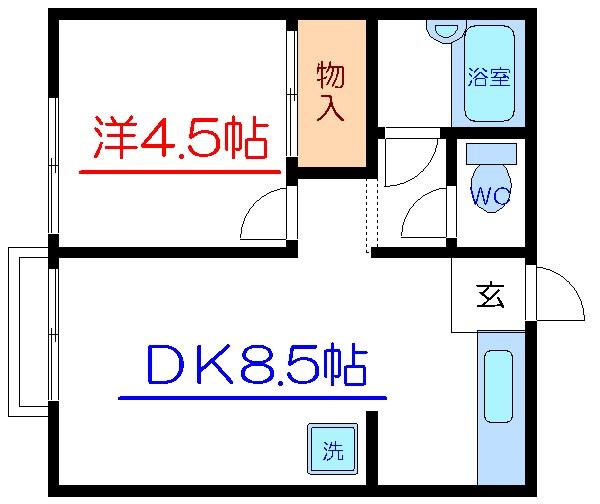 レインボーハイツ 間取り図
