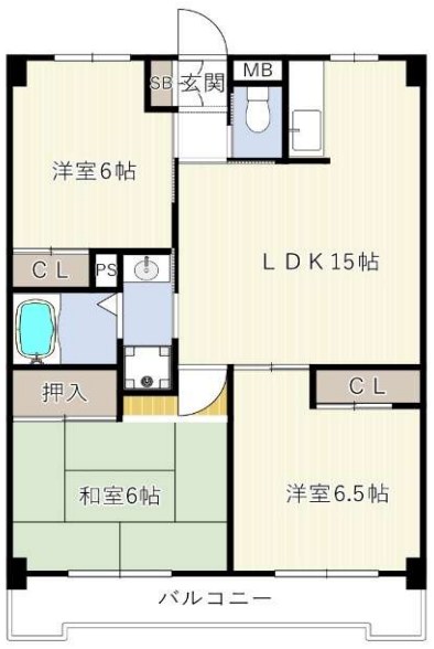 プレステージ市川Ⅱ 305号室 間取り
