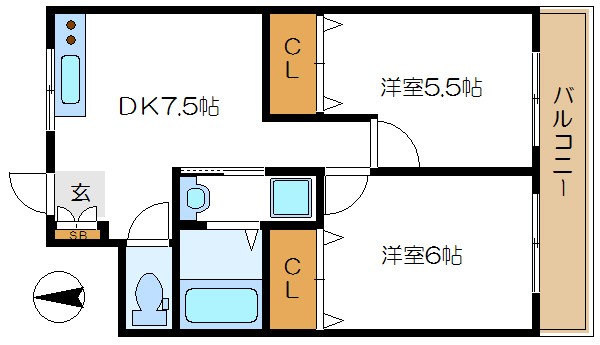 サンパレス松島 間取り図