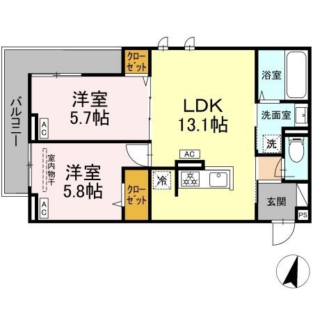オードリーコート 間取り図