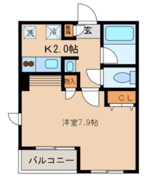 パラシオ北綾瀬 105号室 間取り