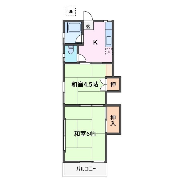 コーポ第二双葉 間取り図