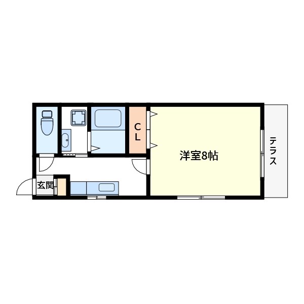 フォレスト 202号室 間取り