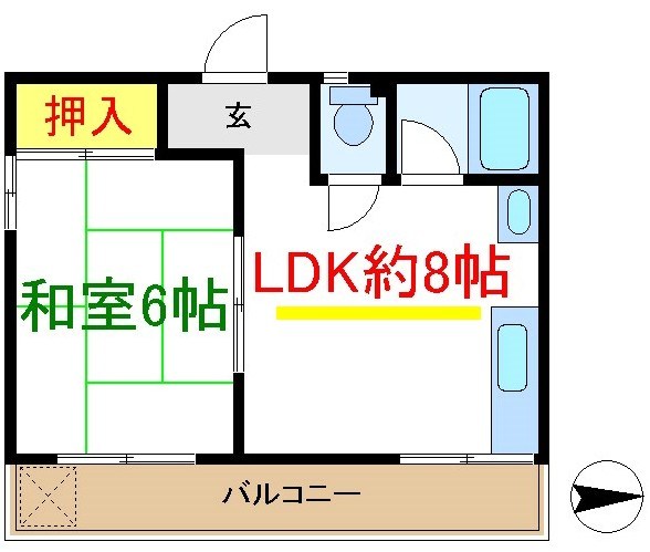 永瀬ハイツ 間取り図