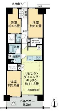 プレシス小岩ヴェルデ 間取り図